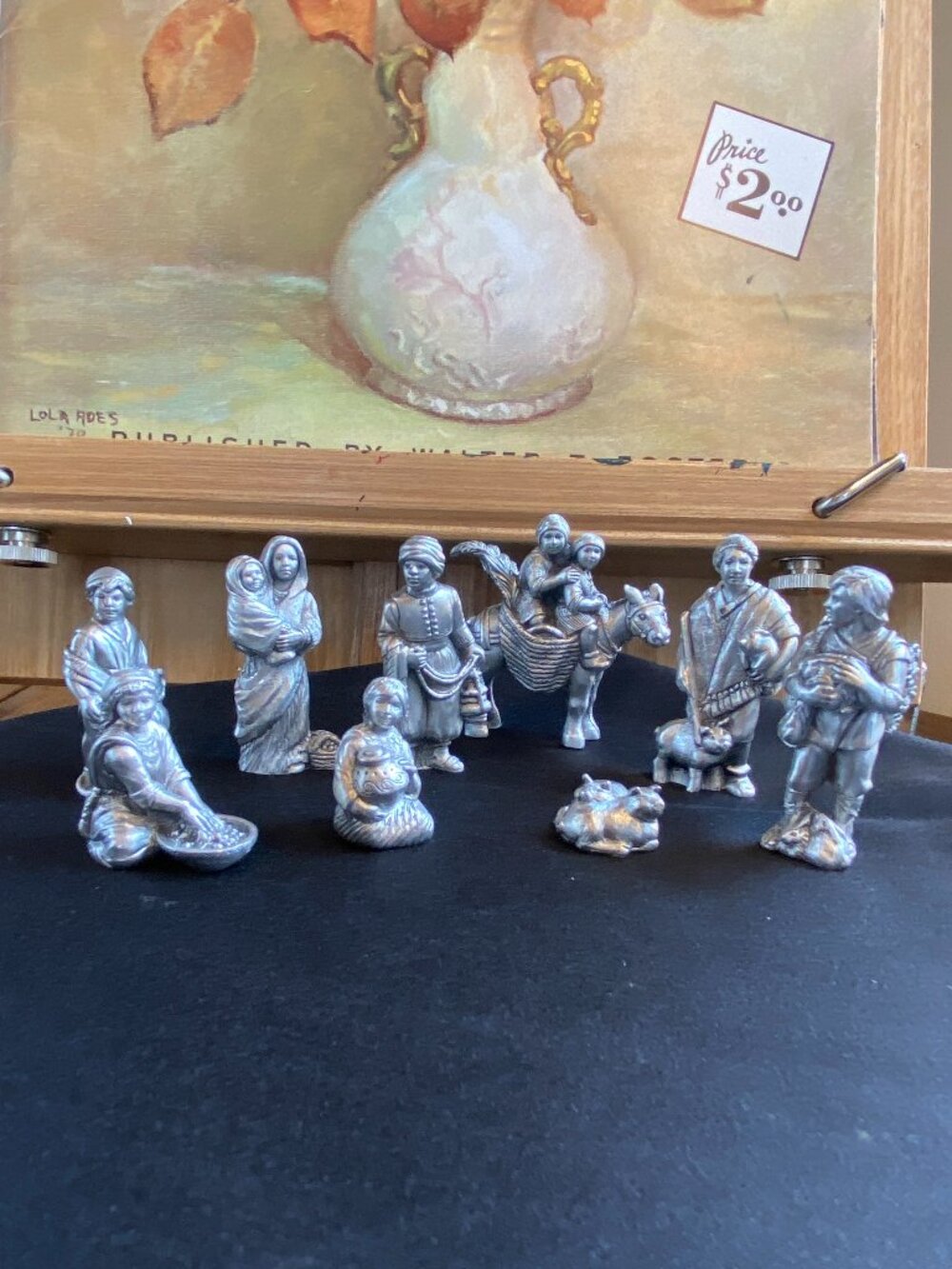 Lot of 9 Danford Pewter Figurines Nativity Extras